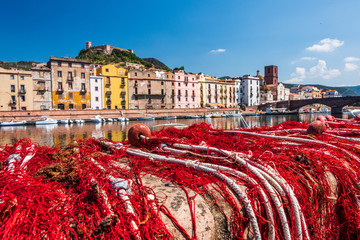 Fishing net in Bosa, Sardinia
