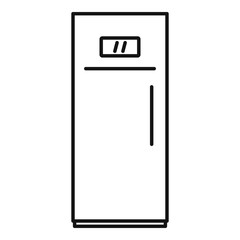 Modern fridge icon. Outline modern fridge vector icon for web design isolated on white background