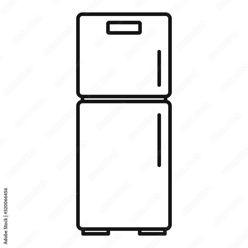 Poster full fridge icon. outline full fridge vector icon for web design isolated on white background
