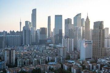city skyline in guangzhou china
