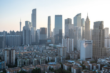 Obraz premium panoramę miasta w guangzhou china