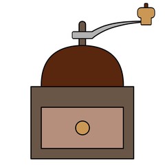 illustration of coffee mill
