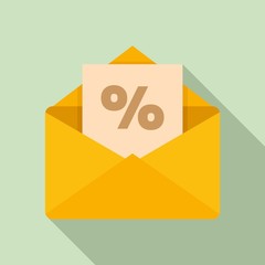 Loyalty mail icon. Flat illustration of loyalty mail vector icon for web design