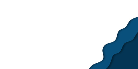 Blue papercut abstract presentation background design.
