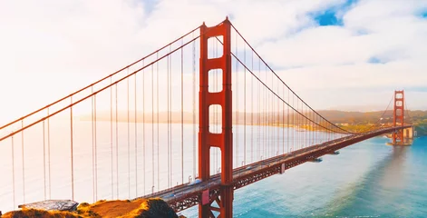 Foto auf Acrylglas Vereinigte Staaten San Francisco's Golden Gate Bridge from Marin County