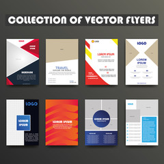 collection of flyers, vector brochure pack design
