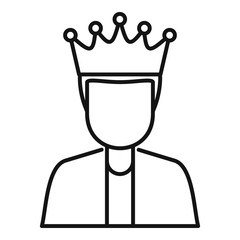 King loyalty program icon. Outline king loyalty program vector icon for web design isolated on white background
