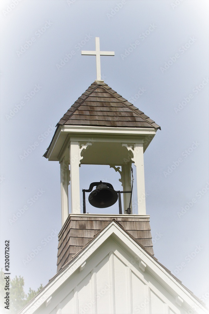 Wall mural tower of the church