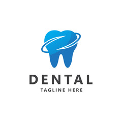 Dental Clinic Logo Tooth abstract design vector template. Dentist stomatology medical doctor Logotype concept icon.