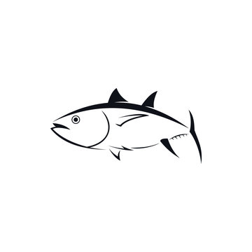 Image of fish icon. Creative vector illustration of a fish club or fish shop. Tuna fish logo template