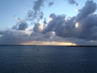 ship in stormy weather