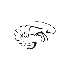 Image of fish icon. Creative vector illustration of a fish club or fish shop. shrimp logo template