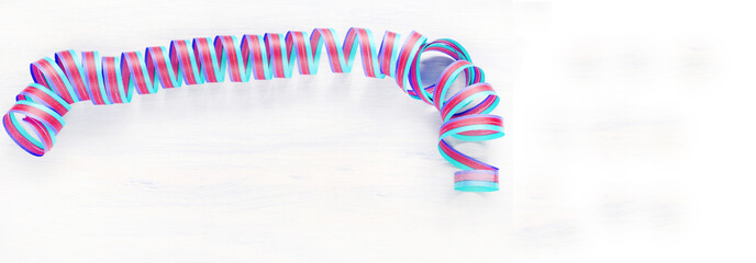 Streamers for carnival invitation, headline, banner, header, panorama