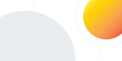 Orange White Abstract Circle Line Presentation Background Design