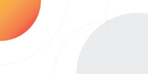 Orange White Abstract Circle Line Presentation Background Design