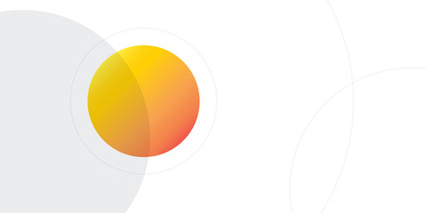 Orange White Abstract Circle Line Presentation Background Design