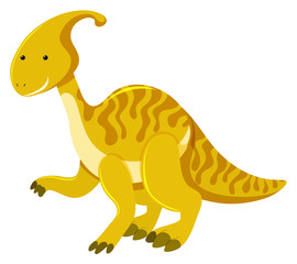 Single picture of parasaurolophus in yellow