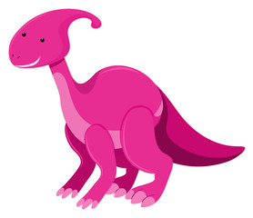 Single picture of parasaurolophus in pink color