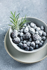 Frozen berry and rosemary