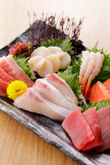 刺身の盛り合わせ　Japanese plate of Assorted Sashimi
