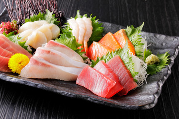 刺身の盛り合わせ　Japanese plate of Assorted Sashimi
