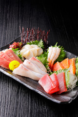 刺身の盛り合わせ　Japanese plate of Assorted Sashimi