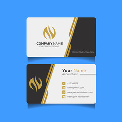 Business cards for financial, accounting, audit and tax advisory companies. This business card template is made by a professional with an accounting logo.