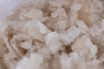 Fototapeta na wymiar Rock salt kitchen seasoning Close-up