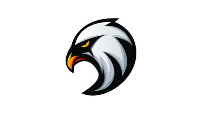 Eagle mascot logo design with modern illustration concept style for badge, emblem and t shirt printing. Eagle  illustration for sport and e-sport team.