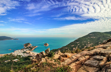 This picture was taken almost from the top of the Dragons back trail.  Shek O Road leads here. Here you can forget that the big noisy city as Hong Kong is near here.