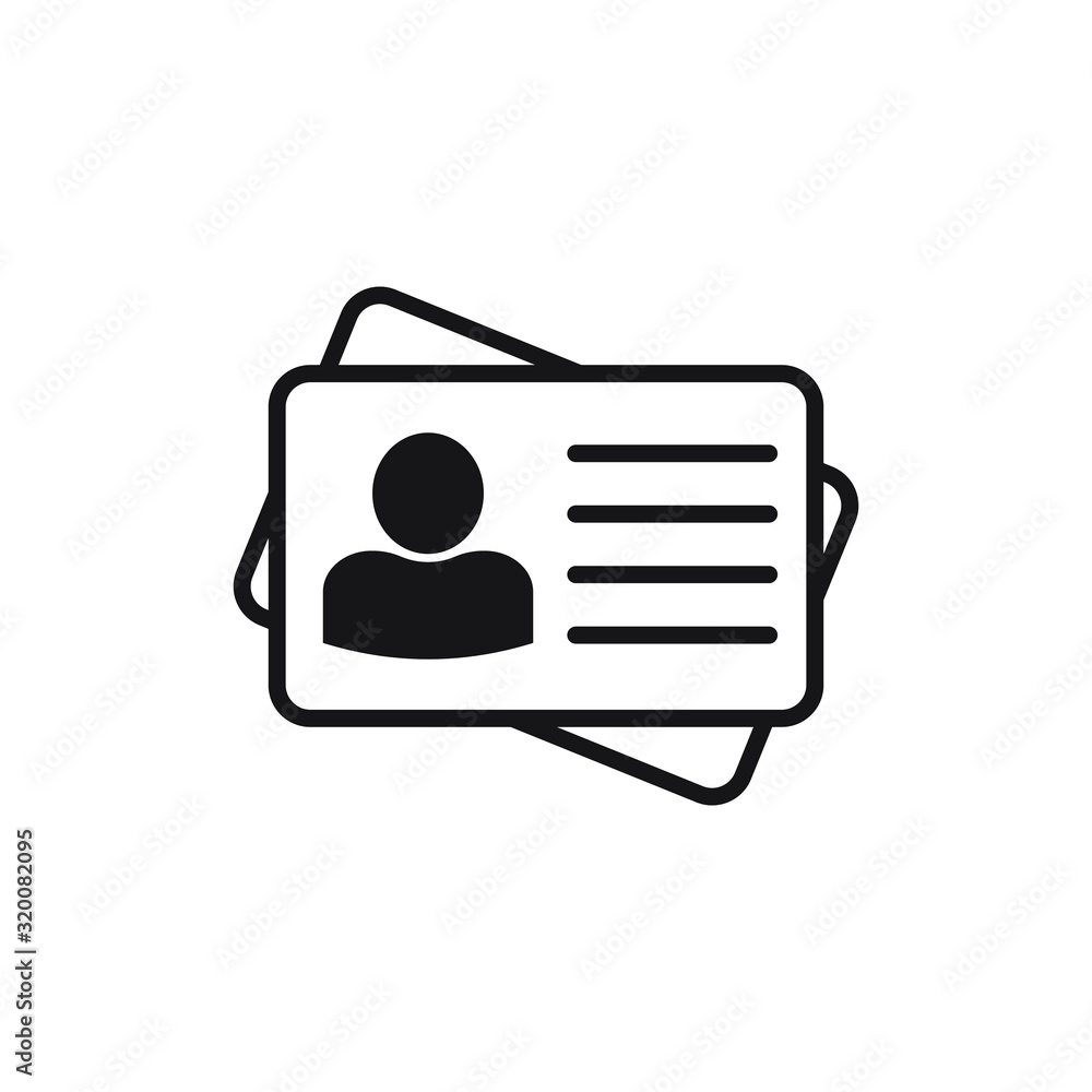 Canvas Prints id card icon, vector isolated illustration