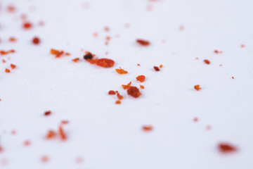 Chilli flakes background image red and white
