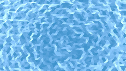 Abstract weavy triangular background in shades of blue