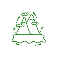 mountains with snow isolated icon