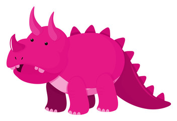 Single picture of triceratops in pink