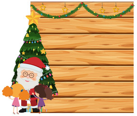 Border template with christmas theme background