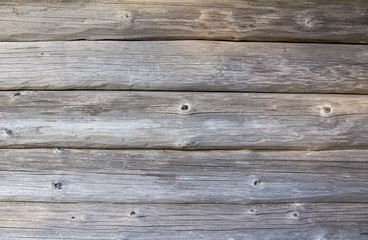 Wall of a wooden log house wall with natural textures