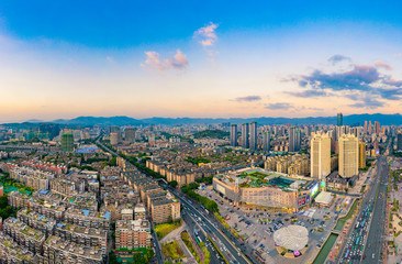 Fototapeta premium city scenery on the North Bank of Min River, Fuzhou City, Fujian Province, China