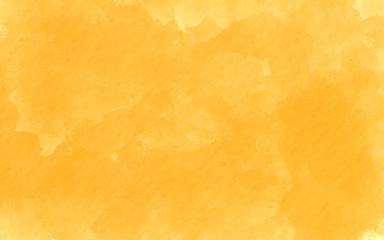 Abstract yellow or lemon or gold background. Textured backdrop, horizontal orientation. Grunge and texture screen for photography studio. Watercolor banner. Ethereal water color. Art hand paint.