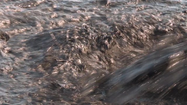 Contaminated water from canalization channels pollutes nature. Black plastic pipe in a pond. industrial effluent, pipeline discharging liquid industrial waste into a river