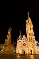 Fototapeta na wymiar Matthias Church At Holy Trinity Square, Budapest, Hungary
