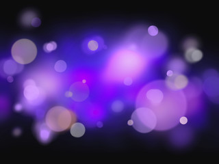 Evening lights with blurred effects Abstract backdrop with purple glitter lights Banner template