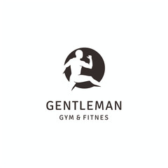 Men are exercising, for fitness, gym and other sports logos