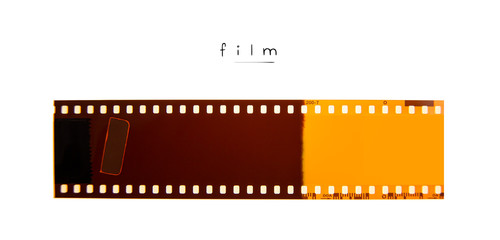 (35 mm.) film frame With vintage space on white background.