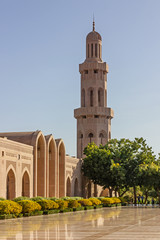 Fototapeta na wymiar Muscat, Oman. Sultan Qaboos Grand Mosque architecture.