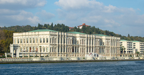 Fototapeta premium A large luxury hotel created from the Ciragan Palace in Istanbul,