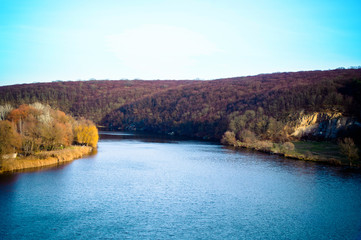 Beautiful landscape with crayfish and forest