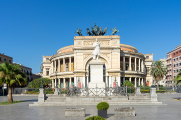 Fototapeta na wymiar Italy, Sicily, Palermo Politeama teatre