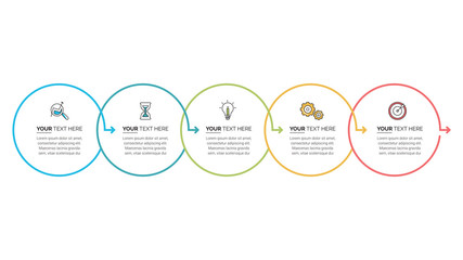 Business Infographic template. Thin line design with numbers 2, 3, 4, 5, 6  options or steps.