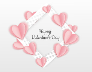Valentines day background with Paper Heart. Can be used for Wallpaper, flyers, invitation, posters, brochure, banners.